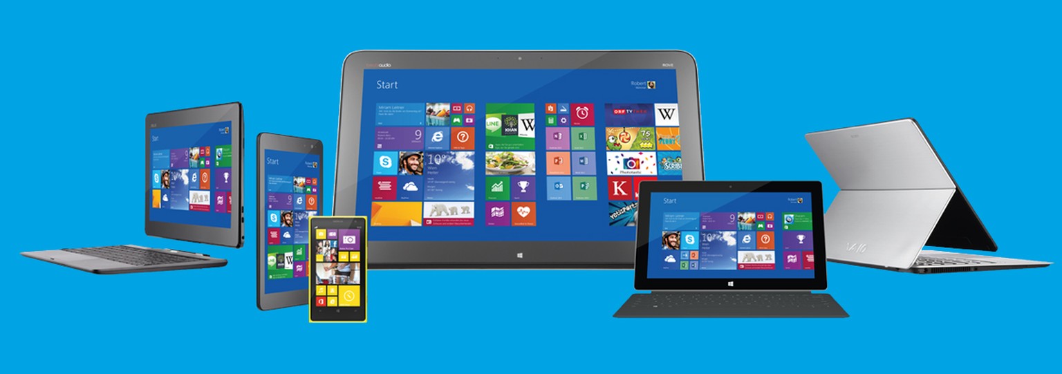 Windows 10 wird vom Smartphone über das Tablet bis zum PC auf allen Geräten laufen.