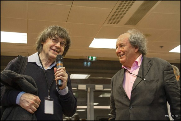 Michel Renaud (rechts) mit Zeichner Jean Cabut (links)