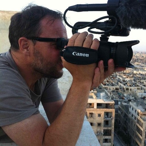 Kurt Pelda bei der Arbeit in Syrien.