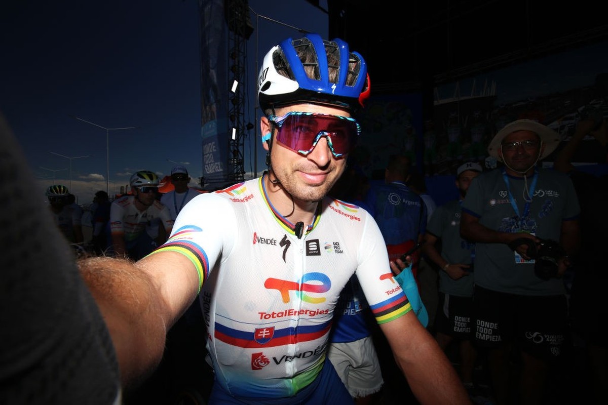 Peter Sagan lors de la Vuelta San Juan, en 2023. (Photo by Maximiliano Blanco/Getty Images)
