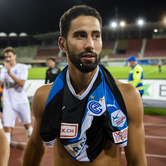 Deception du joueur zurichois Nassim Ben Khalifa, lors de la rencontre de football du Championnat Suisse de Challenge League entre le FC Lausanne-Sport, LS, et Grasshopper Club Zuerich le vendredi 17  ...