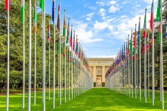 Das Gebäude der UNO in Genf.
