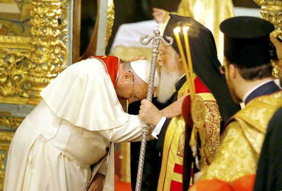 Der Papst traf den&nbsp;orthodoxen Patriarchen Bartholomäus I.