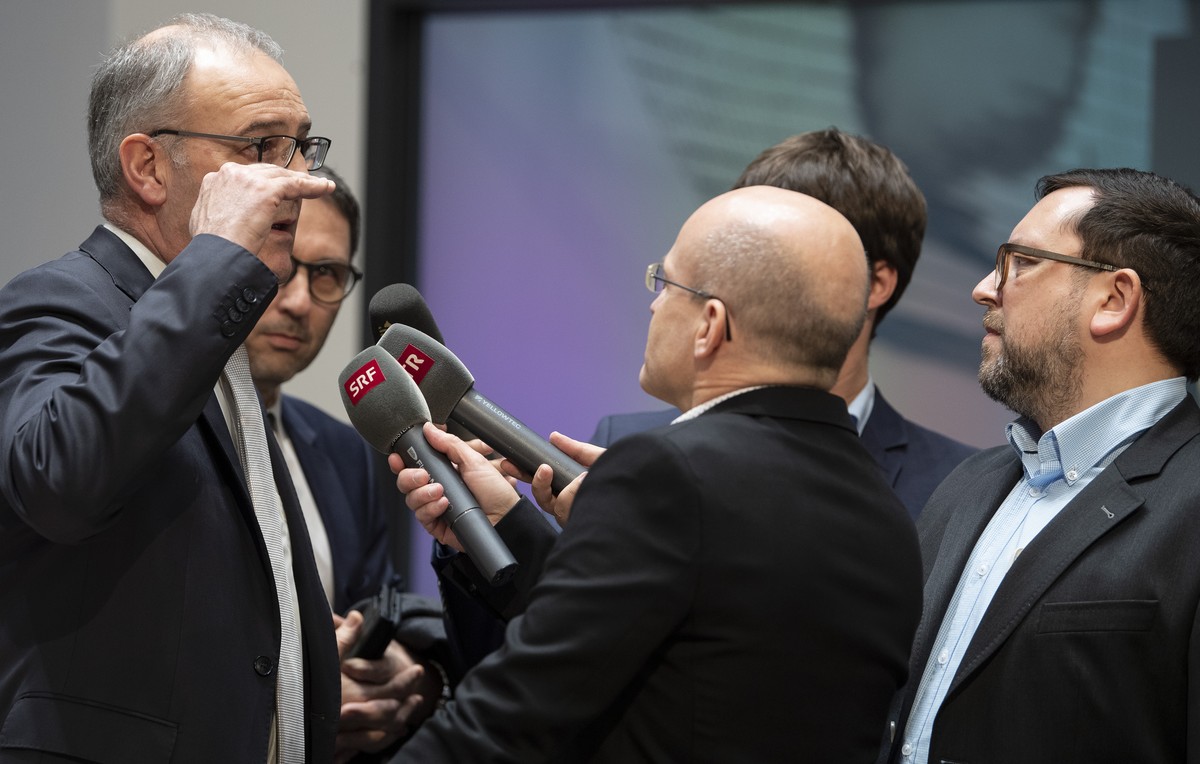 Bundesrat Guy Parmelin aeussert sich zur Departementsverteilung im Bundesrat, am Montag, 10. Dezember 2018, in Bern. (KEYSTONE/Peter Schneider)