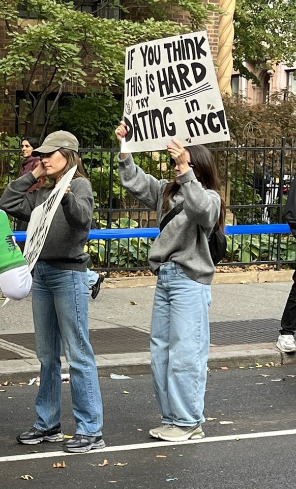 Signs at the New York Marathon