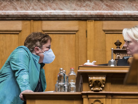 SVP-Nationalrätin Magdalena Martullo-Blocher darf im Nationalratssaal keine Gesichtsmaske tragen.