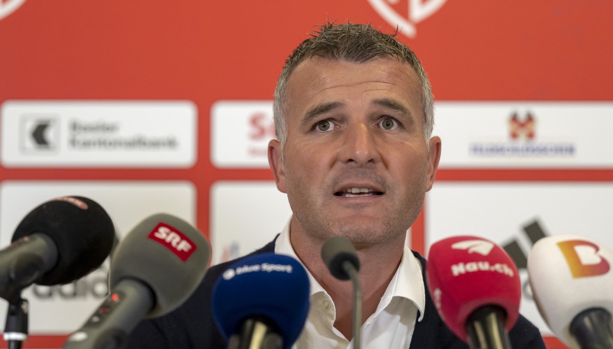 Alex Frei wird als neuer Cheftrainer des FC Basel 1893 vorgestellt, in Basel, am Dienstag, 24. Mai 2022. (KEYSTONE/Georgios Kefalas)