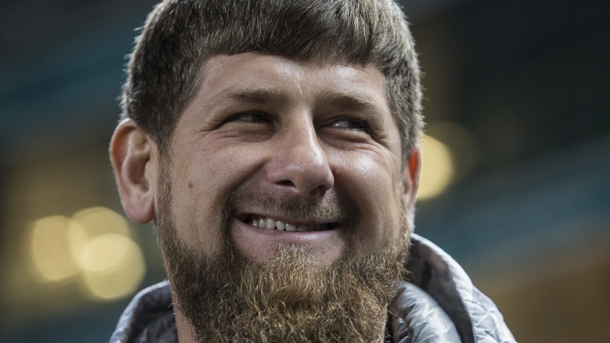 FILE - In this file photo dated Tuesday, Nov. 15, 2016, Chechen regional leader Ramzan Kadyrov smiles before an international friendly soccer match between Russia and Romania in Grozny, Russia. Chechn ...