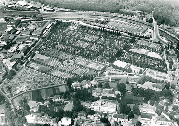 Der Berner Bremgartenfriedhof um 1950.