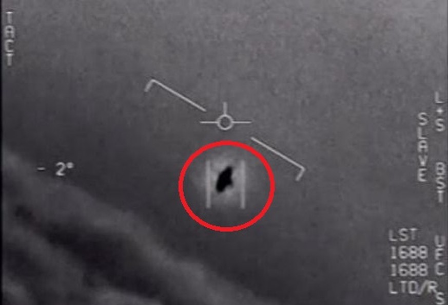 Ein UFO so gross wie ein Passagierflugzeug? Die Aufnahme stammt von der Kamera eines US-Kampfjets
