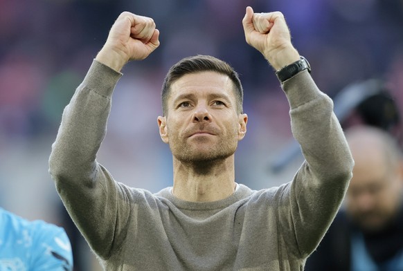 epa11196858 Leverkusen&#039;s head coach Xabi Alonso reacts after the German Bundesliga soccer match between 1. FC Cologne and Bayer 04 Leverkusen in Cologne, Germany, 03 March 2024. EPA/RONALD WITTEK ...