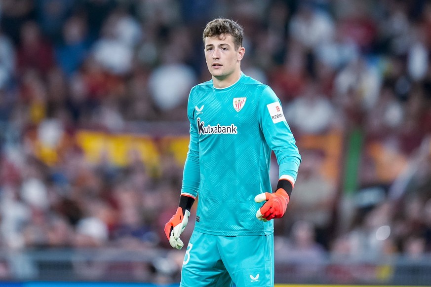 AS Roma v Athletic Club - UEFA Europa League 2024/25 League Phase MD1 Julen Agirrezabala of Athletic Club looks on during the UEFA Europa League 2024/25 League Phase MD1 match between AS Roma and Athl ...