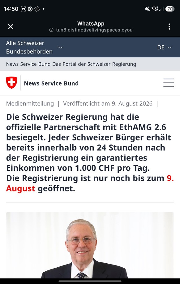Zeitdruck soll potenzielle Opfer zum raschen Handeln verleiten.