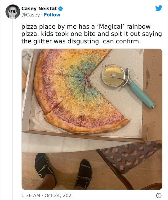 Pizza Verbrechen: Einhorn Glitter