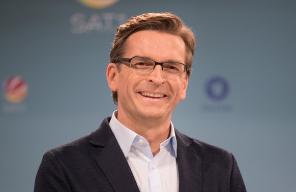 epa06176523 German TV journalist Claus Strunz during a press conference on the upcoming TV duel of German Chancellor Angela Merkel and Chancellor candidate Martin Schulz in Berlin, Germany, 01 Septemb ...