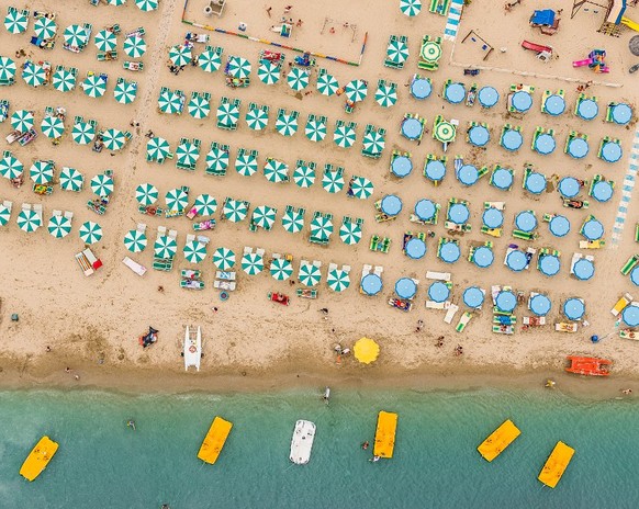 Beliebt bei deutschen Touristen: der Strand von Rimini.&nbsp;