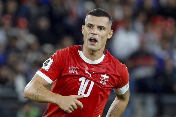 Granit Xhaka Schweiz, 10 , Schweiz, FIFA, WM-Qualifikation Europa, Gruppe B, Schweiz vs. Kosovo, 05.09.2025, Sankt Jakob Park, Basel, Schweiz Basel Sankt Jakob Park Kanton Basel-Stadt Schweiz *** Gran ...