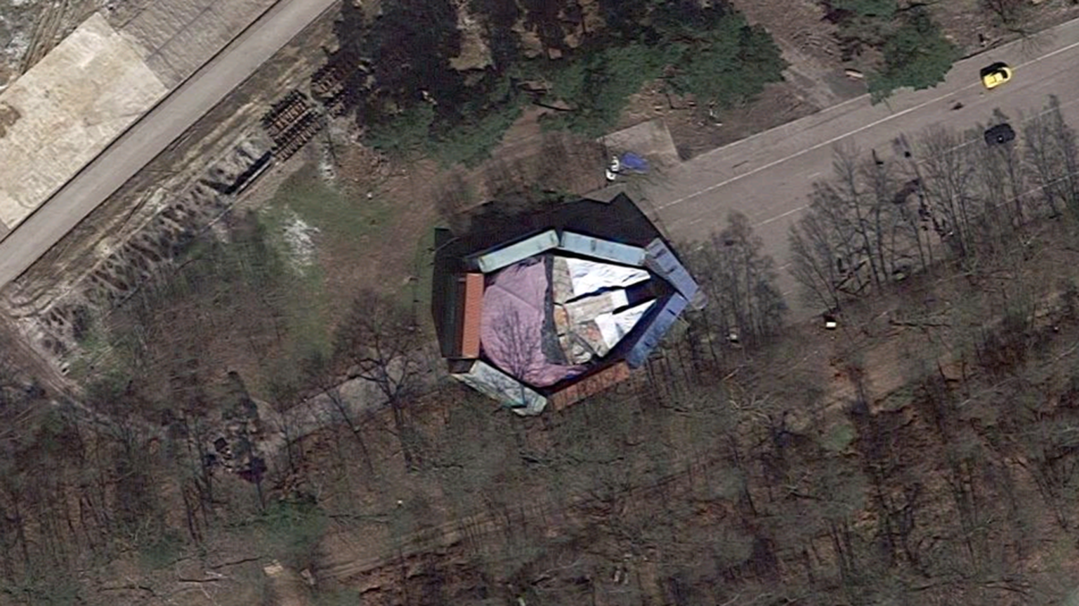 Gut auf Google Maps zu erkennen: Der Millennium Falcon aus «Star Wars».&nbsp;