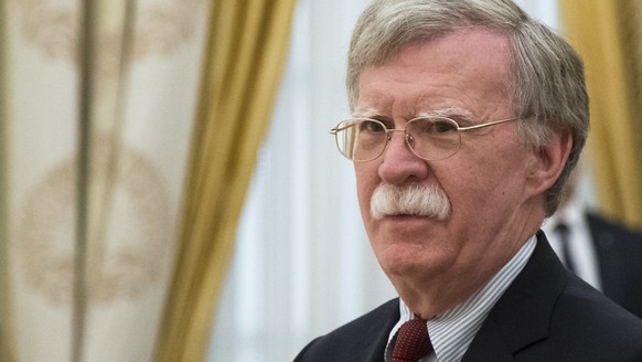 FILE - In this Wednesday, June 27, 2018 file photo, U.S. National security adviser John Bolton waits for the talks with Russian President Vladimir Putin in the Kremlin in Moscow, Russia. President Don ...