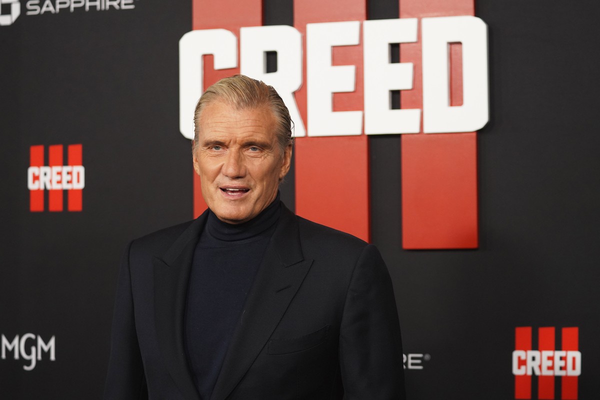 epa10494684 Swedish actor Dolph Lundgren attends the premiere of the movie 'Creed III' at the TCL Chinese Theater in Los Angeles, California, USA, 27 February 2023. EPA/ALLISON DINNER