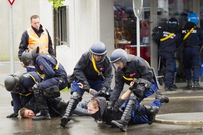 Übung auf der Polizeischule in Hitzkirch, LU.&nbsp;