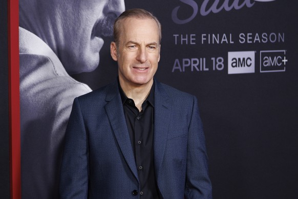 Bob Odenkirk arrives at the premiere of the final season of &quot;Better Call Saul&quot; on Thursday, April 7, 2022, at the Hollywood Legion Theater in Los Angeles. (Photo by Willy Sanjuan/Invision/AP ...