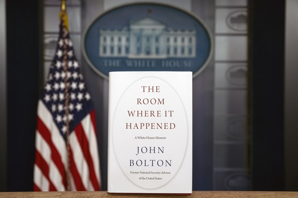 A copy of &quot;The Room Where It Happened,&quot; by former national security adviser John Bolton, is photographed at the White House, Thursday, June 18, 2020, in Washington. (AP Photo/Alex Brandon)