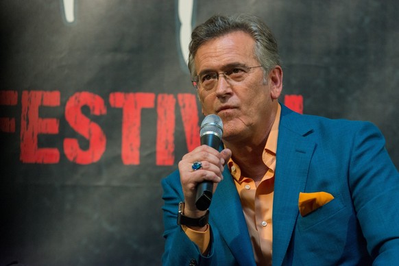 DORTMUND, GERMANY - APRIL 8: Actor Bruce Campbell (Ash vs Evil Dead, Evil Dead) at Weekend of Hell, a two day (April 7-8 2018) horror-themed fan convention.