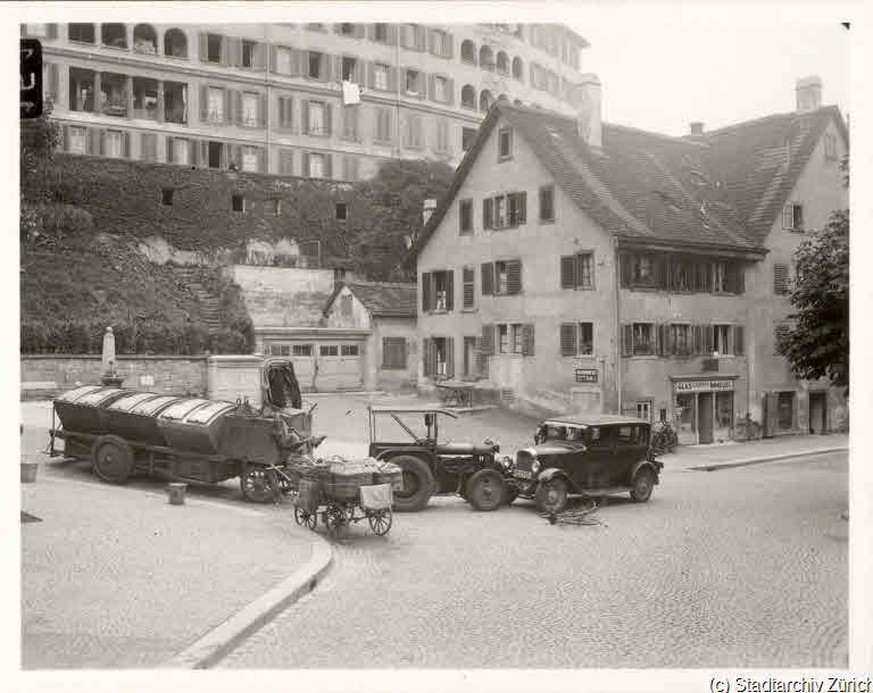 1938: Verkehrsunfall, Kurvenstrasse-Beckenhofstrasse