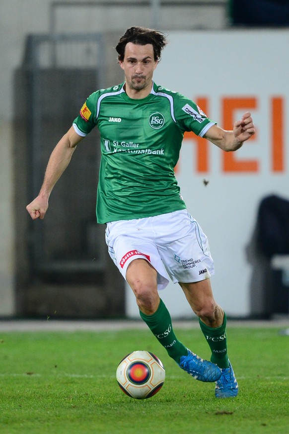 11.04.2015; St.Gallen; Fussball Super League - FC St.Gallen - BSC Young Boys;
Marco Mathys (St.Gallen) 
(Andy Mueller/freshfocus)