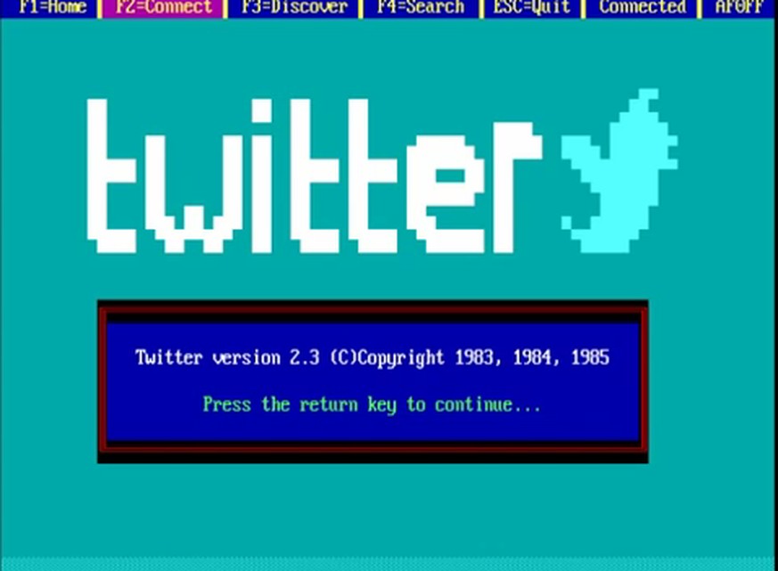 Wenn es Twitter schon 1985 gegeben hätte.