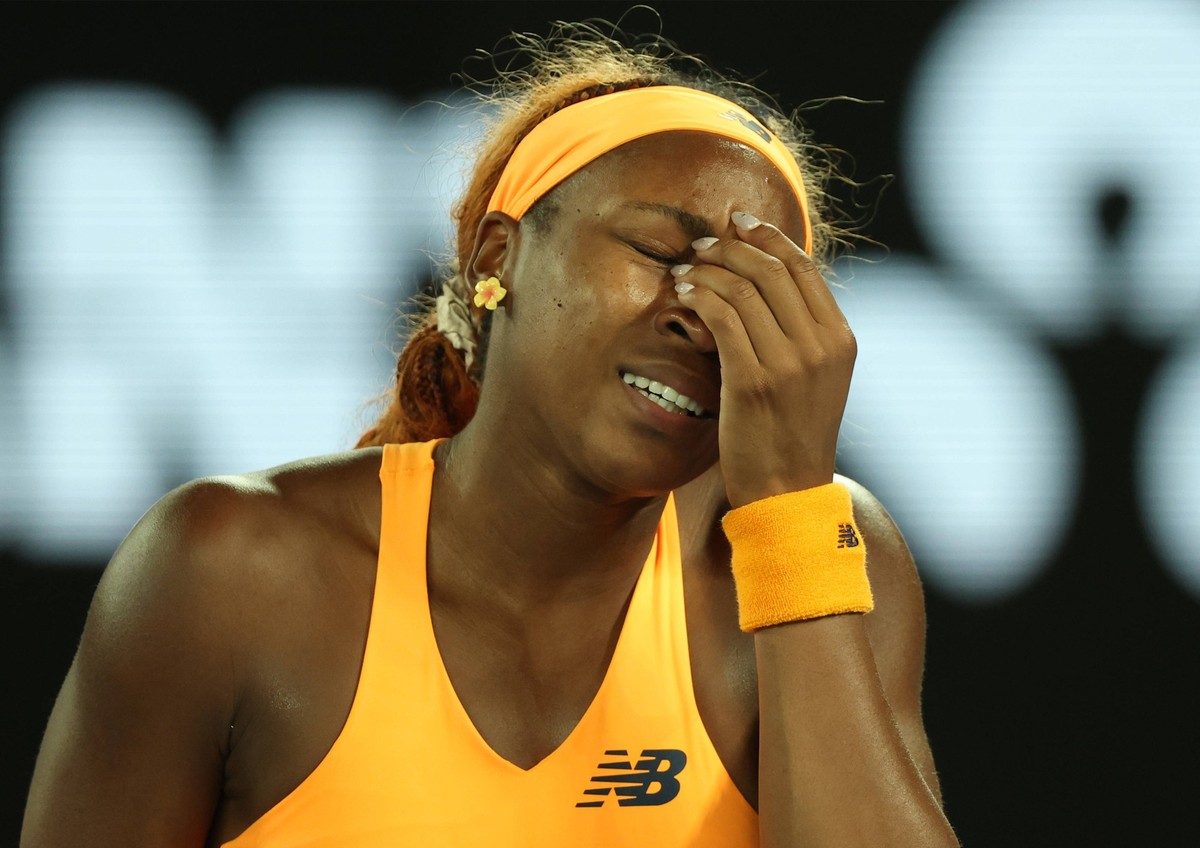 January 27, 2026, Melbourne, Victoria, Australia: COCO GAUFF of USA during the match against E. Svitolina of Ukraine in the quarterfinal of Australian Open. Svitolina won 6:1, 6:2. Melbourne Australia ...