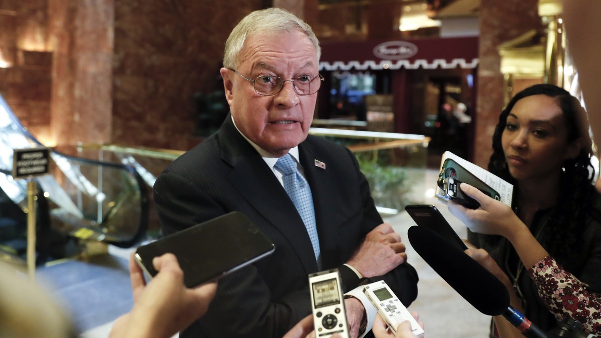 FILE - Ret. Lt. Gen. Keith Kellogg speaks to reporters at Trump Tower, Nov. 15, 2016, in New York. (AP Photo/Carolyn Kaster, File)
Keith Kellogg