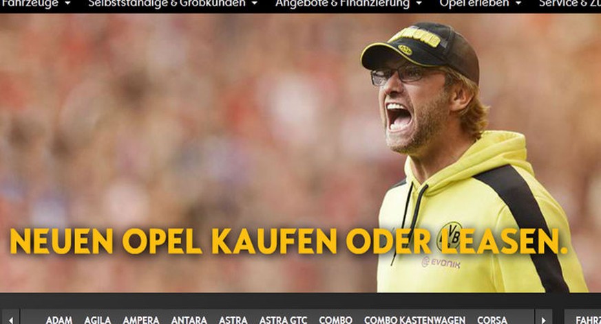 Muss jetzt wohl Französisch lernen: Opel-Werbeträger Jürgen Klopp.