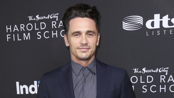 FILE - James Franco arrives at IndieWire Honors on Nov. 2, 2017, in Los Angeles. Franco and his co-defendants have agreed to pay $2.2 million to settle a lawsuit alleging he intimidated students at an ...