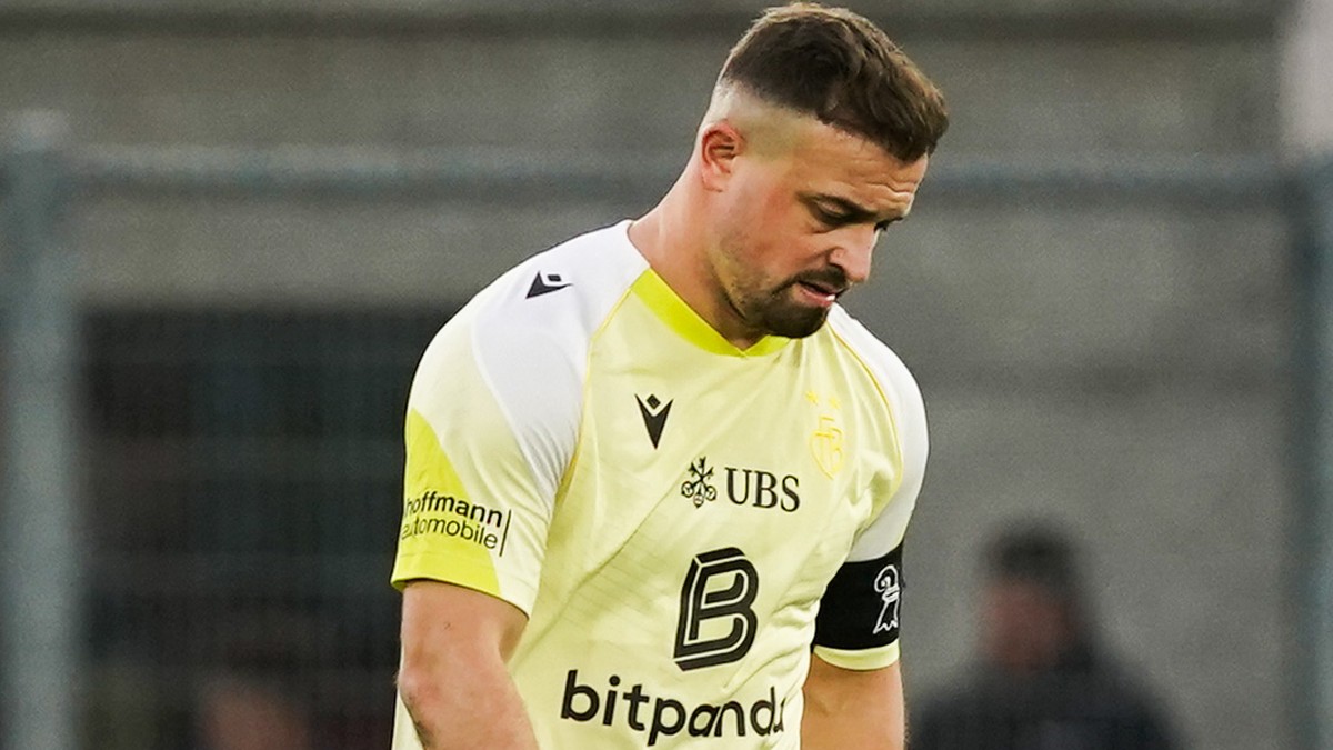 Xherdan Shaqiri (FCB) enttaeuscht im Fussball Meisterschaftsspiel der Swiss Super League zwischen dem FC Vaduz (FCV) und dem FC Basel (FCB), am Sonntag, 11. Oktober 2026, im Rheinpark Stadion in Vaduz ...