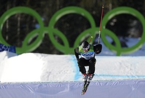 Mike Schmid auf seiner Fahrt zu Olympiagold in Vancouver.