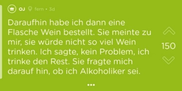 Jodler datet Vegetarierin – bei ihrer Bestellung verliert er die Lust auf mehr