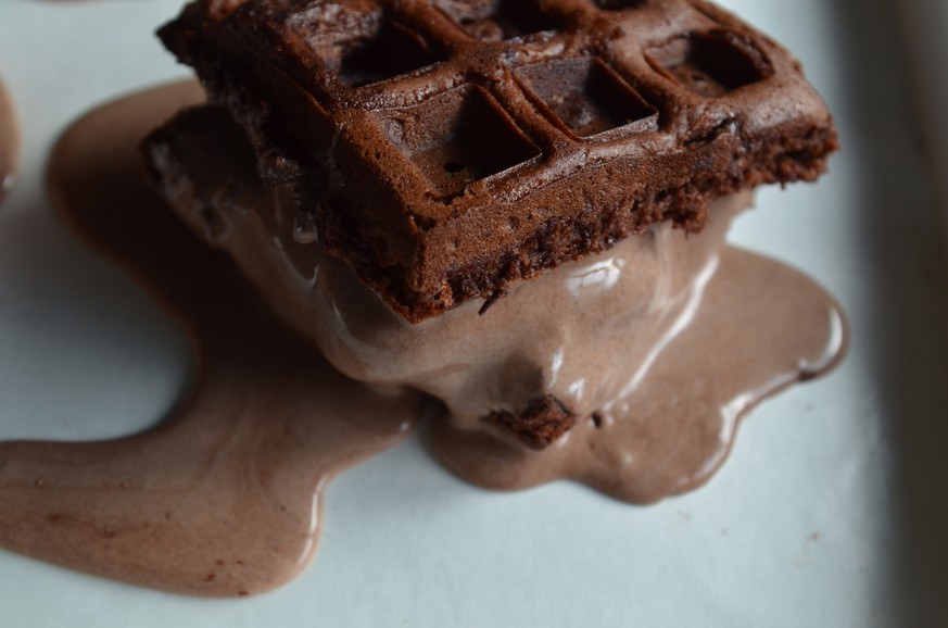 brownie waffles waffel brownie dessert essen food schokolade