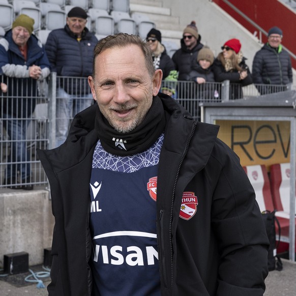 Trainer Mauro Lustrinelli (FCT) beim ersten Training zum Rueckrundenstart, am Freitag, 2. Januar 2026, in der Stockhorn Arena in Thun. (KEYSTONE/Peter Schneider)