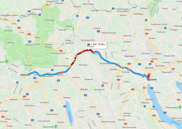 Während des Feierabendverkehrs brauchte es in der Nähe des Baregg-Tunnels viel Geduld.