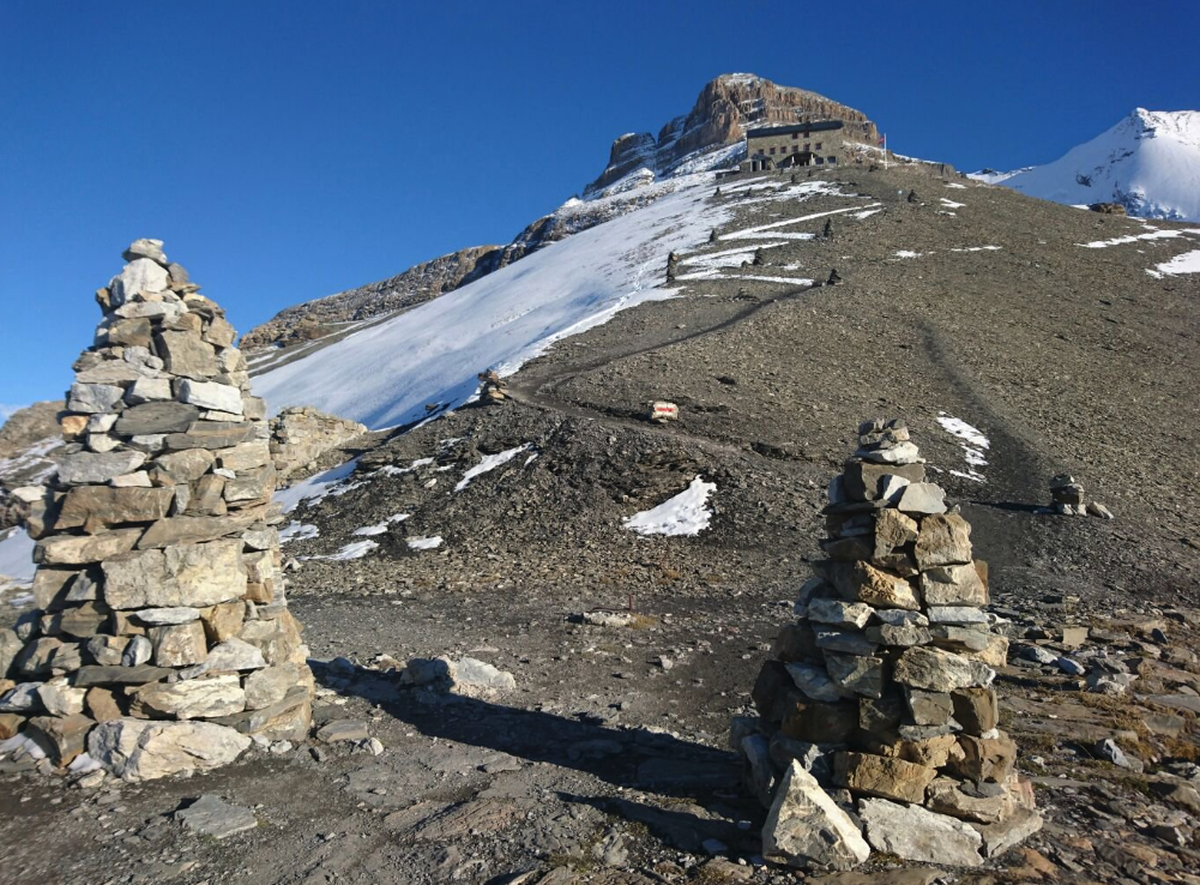 Die letzten Meter zur Blüemlisalphütte.