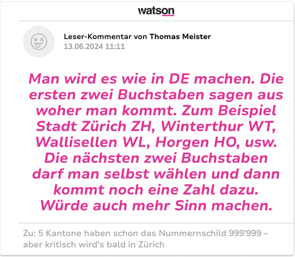Autonummern Schweiz
