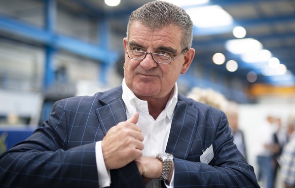 Peter Spuhler, Verwaltungsratspraesident und Group CEO ad interim von Stadler Rail, aufgenommen beim Roll-out des "Flirt" Zuges von Stadler Rail fuer die BLS AG, aufgenommen am Mittwoch, 9.  ...