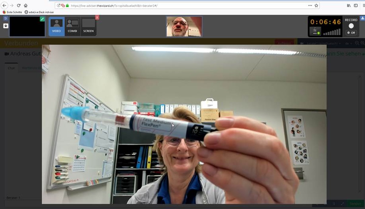 Das Spital Bülach nutzt Wizard Live unter anderem zur Fernbetreuung von Patienten.