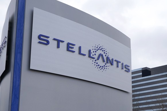 FILE - The Stellantis sign is seen outside the Chrysler Technology Center, Jan. 19, 2021, in Auburn Hills, Mich. Stellantis on April 26, 2023. (AP Photo/Carlos Osorio, File)
Italy Stellantis CEO