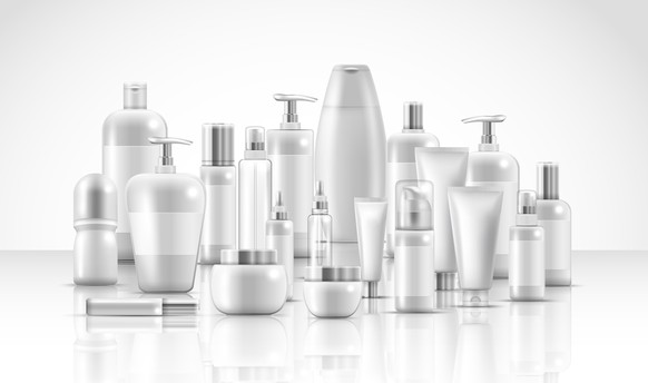 Kosmetikprodukte, Duschgel, Shampoo. Beispiel für Parabene. Neue Studie untersucht Risiken von Chemikalien für die männliche Fruchtbarkeit.