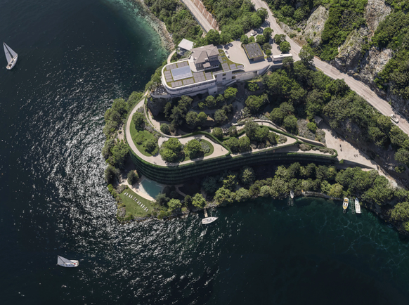 Die Landzunge «Capo San Martino» liegt zwischen Melide und Paradiso.