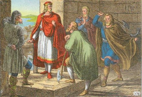 Knut lässt 1017 Eadric enthaupten.
https://vikinghistorytales.blogspot.com/2016/05/1017-eadric-streona-was-killed-at.html