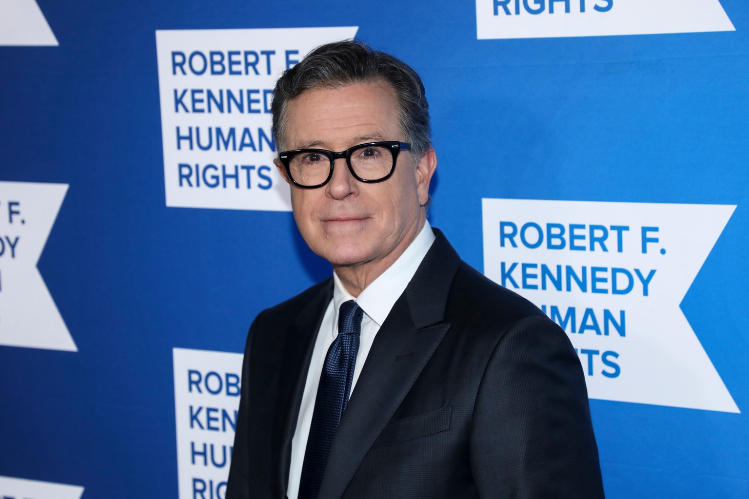 Stephen Colbert attends the annual Robert F. Kennedy Human Rights Ripple of Hope Awards gala at the New York Hilton Midtown on Tuesday, Dec. 9, 2025, in New York. (Photo by Andy Kropa/Invision/AP)
Ste ...